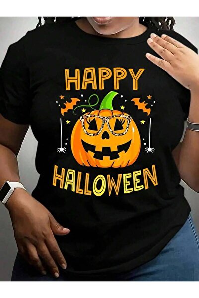 NOURAM Trick Or Treat Funny Pumpkin Happy 2026 Halloween Black Graphic T Shir...