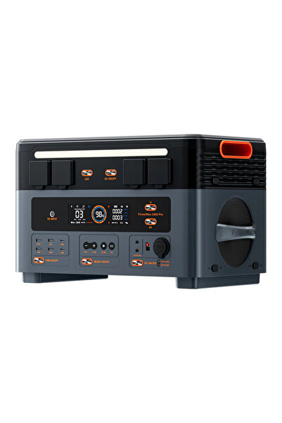 Oscal PowerMax 2400PRO 2016Wh-2400W (4800W SurgePad) Güç Kaynağı Kablosuz Şarj, Hoparlörlü Power Station