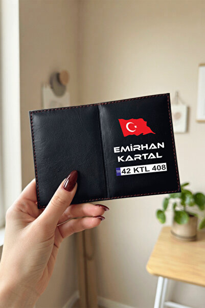 Parker Otomotiv A.Ş Kişiye Özel İsimli Siyah Ruhsat Kabı