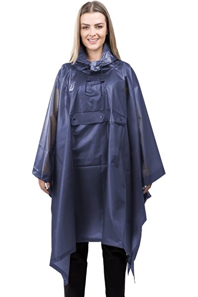 Navaris Rain Poncho - Unisex Αδιάβροχο Πόνσο με Κουκούλα - One Size - Blue