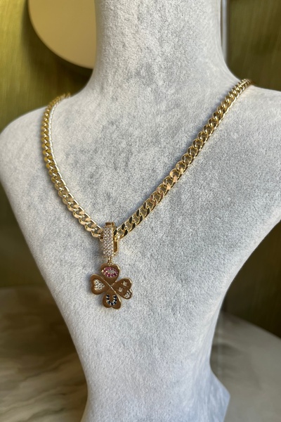 ASULIA Ema Charm Yonca Luck Necklace