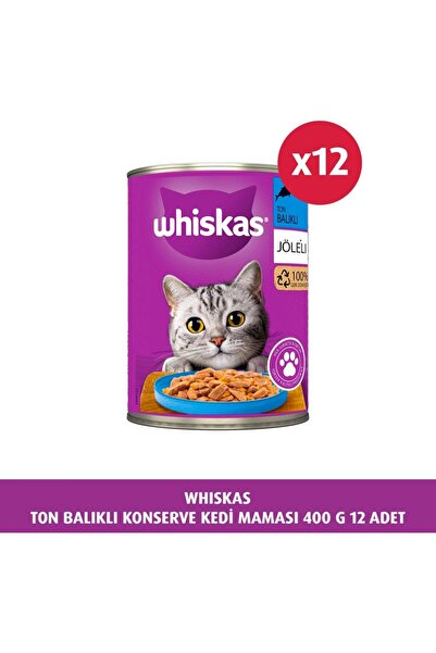 Whiskas Ton Balıklı Konserve Yaş Mama 400 G 12X