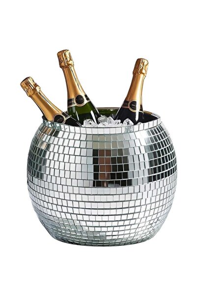 MIKAMAX Κουβάς Πάγου Disco Ball Ice Bucket Σαμπανιέρα Ντισκομπάλα για Party 11L