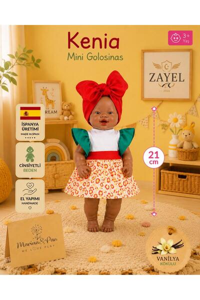 MARINA & PAU Marina&Pau Kenia JR MINI 21 cm Renkli Özel Kıyafetli Oyuncak Beb...