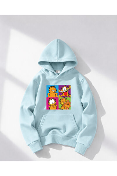 haha Oversize Hooded Garfield Sweatshirt for Kids