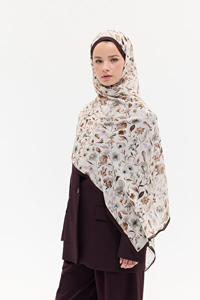 cs camellia scarf Lyra Rami Shawl - Brown