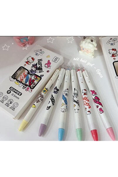 MyBalliStore 6'lı Set Kawaii Sanrio Jel Kalem 0.5
