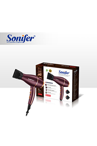 Sonifer مجفف شعر كهربائي بقوة 2000 واط، مجفف شعر بتدفق هواء قابل للتعديل، سرع...