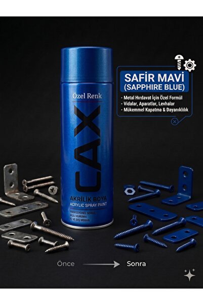 caxcolors CAX Akrilik Sprey Boya 400ml - Metal Hırdavat Vida Bağlantı Aparatı...
