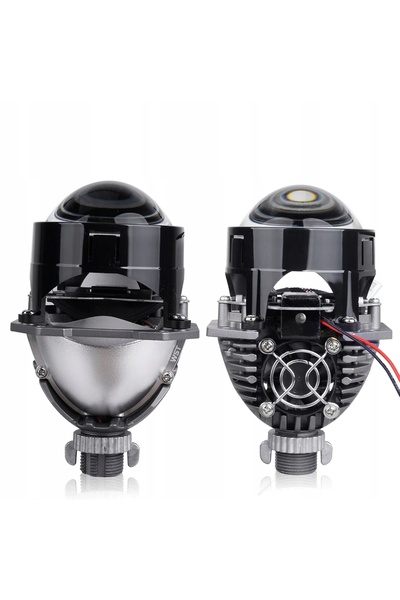 NO BRAND Kit lentile proiector BI-LED de 2.5 inch, adaptoare filetate, lumină...