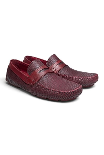 FRANCO CALVANI Bordo Color Laceless Genuine Leather Men's Shoes