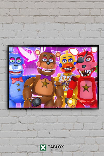 TABLOX Five Nights at Freddys Fnaf Freddy Animatronic Neon Framed Decorative ...