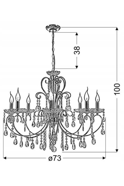NO BRAND Lampa suspendată Candellux Lighting Aurora cu 8 puncte de lumină E14