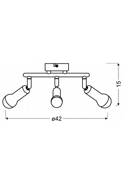 NO BRAND Lustră suspendată Candellux Arc cu 3 lumini E14