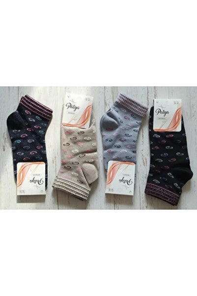EfemİcGiyim Patterned Combed Cotton Booties Socks 12-Pack