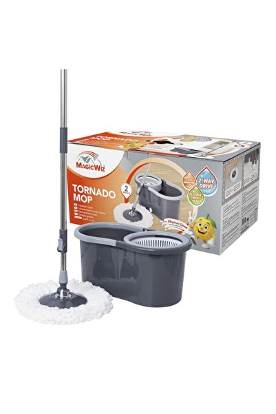 Generic Brand Tornado Spin Mop Set with 2 Refills – 360° Rotating Microfiber ...