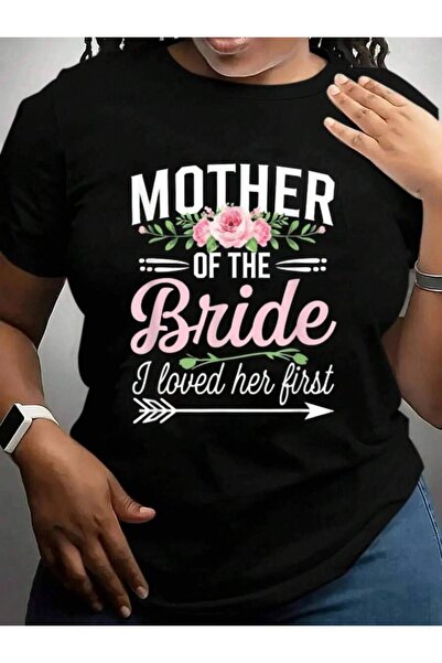 21JNRY تي شيرت مطبوع عليه عبارة "Mother Of The Bride I Loved Her First Cruise...