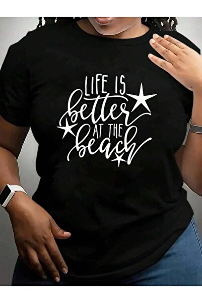 21JNRY Life Is Better At The Beach Cruise Vacation Trip Black Graphic T Shirt...