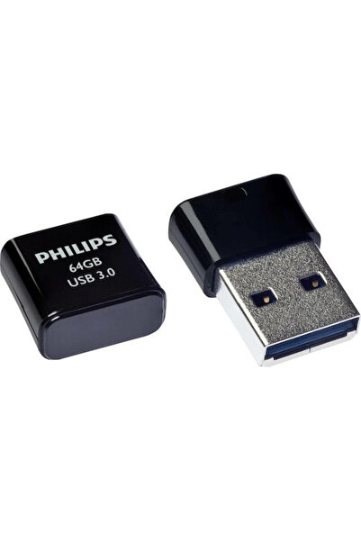 Philips Pico 64GB USB 3.0 Στικάκι Μαύρο