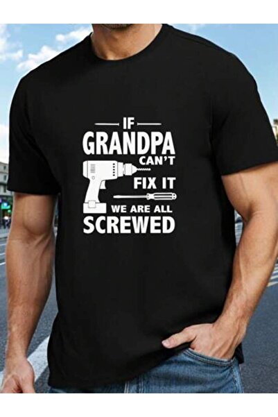 NOURAM If Grandpa Can't Fix It We Are All Screwed T-Shirt, Men's Versatile Ev...