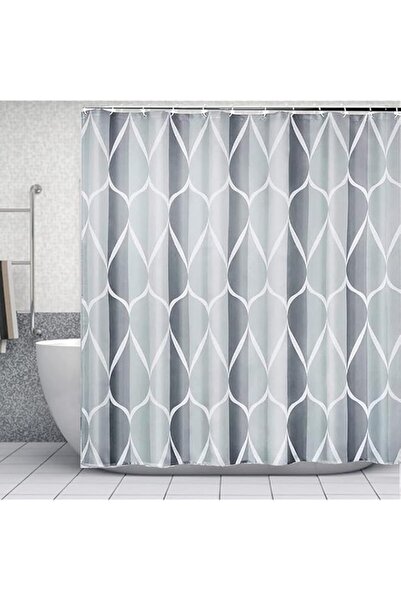 Generic Shower Curtain, 200x180cm(W*H) Fabric Shower Curtains Set for Bathroo...