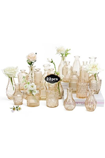 Generic Brand Jaffiust 22 PCS Flower Vase in Bulk,Mini Vintage Glass Bud Vase...