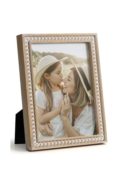 Generic SUMGAR 5x7 Picture Frame 7x5 Photo Frame White Wood Farmhouse Boho Wa...