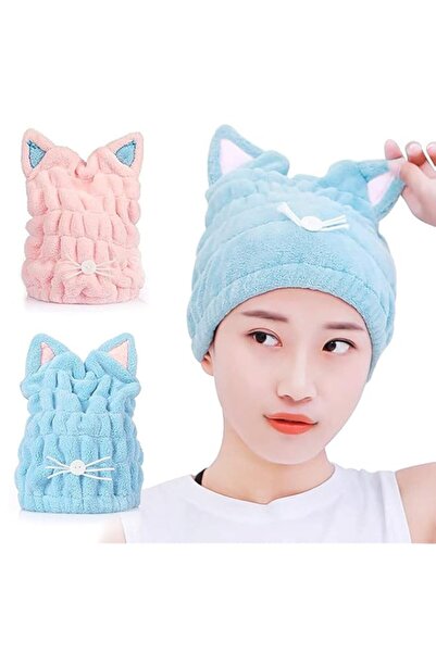 Generic Microfiber Hair Towel Cap, 2Pcs Quick Drying Towel Wrap Hair Drying T...