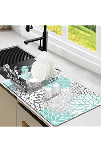 Generic Dish Drying Mat, Super Absorbent & Cuttable Dish Mat Drying Kitchen M...
