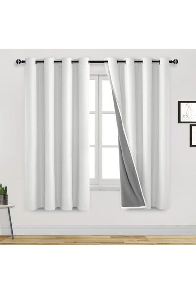 Generic Brand DWCN 100% Blackout Curtains 63 Inch Length 2 Panels Thermal Ins...