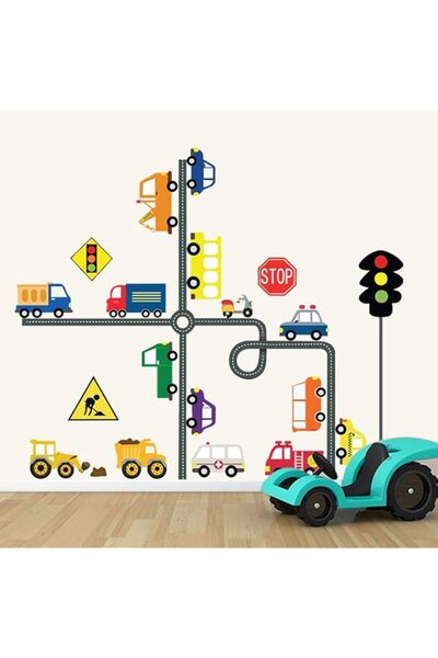 Generic Brand BPA® Car Transportation Road Wall Decals Traffic Road Sign Educ...