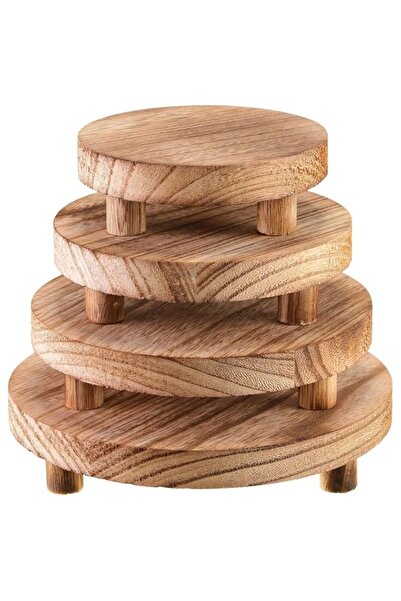 Generic Brand Wooden Risers For Display, Wood Pedestal Stand, Mini Tray Stand...