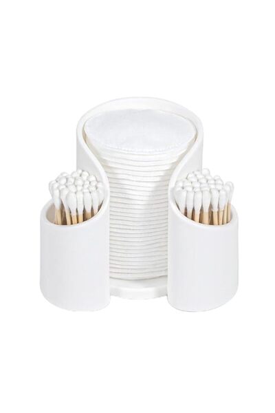 Generic HASTHIP® Makeup Pads Cotton Swabs Organizer, Dual Cotton Swab Storage...
