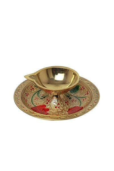 Generic Small Diya Deepak Diya Puja Item Religious Brass Oil Lamp for Indian ...