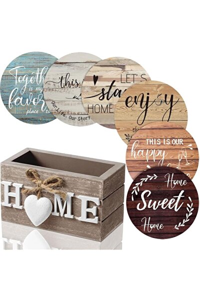 Generic Queekay Housewarming Gifts for Home Decoration Wooden Heart Coasters ...
