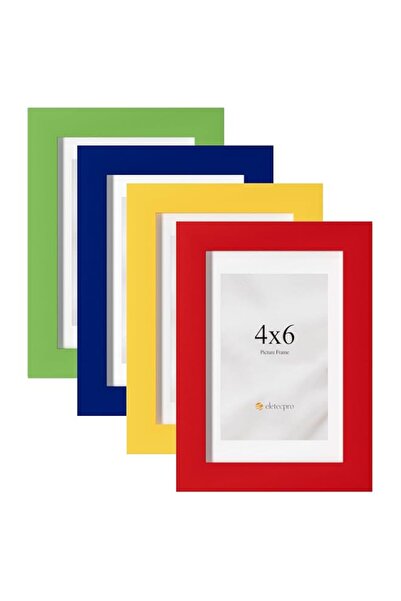 Generic Brand eletecpro 4x6 Multi Coloured Photo Frame 4 Pack Fits Photos wit...
