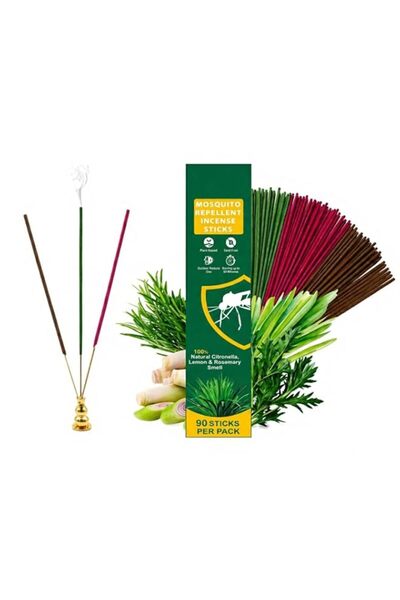 Generic Brand Mosquito Repellent Citronella Incense Sticks 90 Pcs, Plant Base...