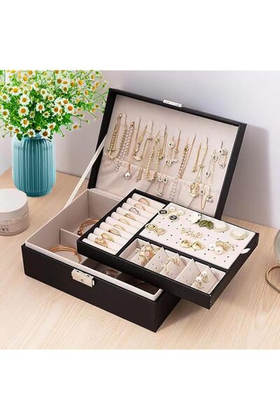 Generic Brand URbazaar Jewellery Box Large,Travel 2-Layer Jewellery Box Organ...