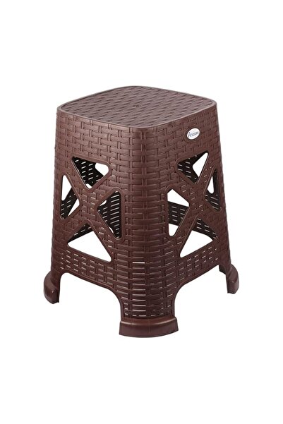 Generic ESQUBE® Plastic High Stool Square for Indoors and Outdoors Brown Color