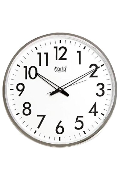 Generic Brand Ajanta Plastic Abstract Office Sweep Second Clock (397 SS, White)