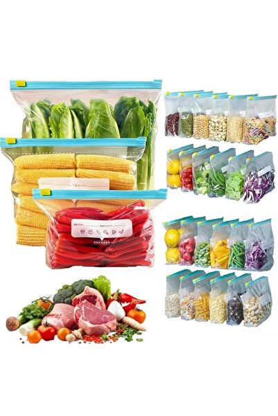 Generic Freezer Bags, 90 Pcs Ziplock Bags Food Reusable Sandwich Bags Zip Sea...