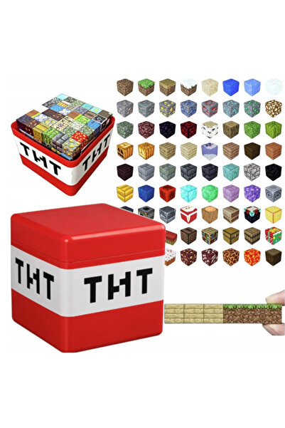 MINECRAFT Set de construcție magnetică 3D pentru copii, 200 piese + 10 figuri...