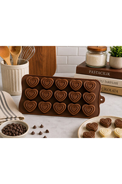 pratikpastacılık Çi̇ Series Patterned Silicone Chocolate Mold/Ceramic-Hobby Mold