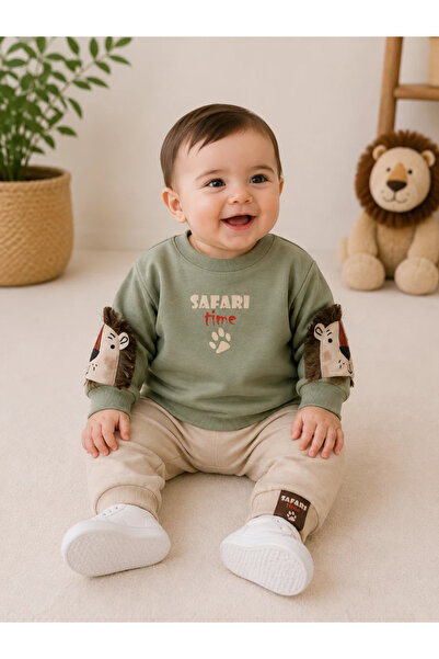 hümabebe Seasonal 2-Piece Baby Boy Set with Lion Detail on the Sleeves