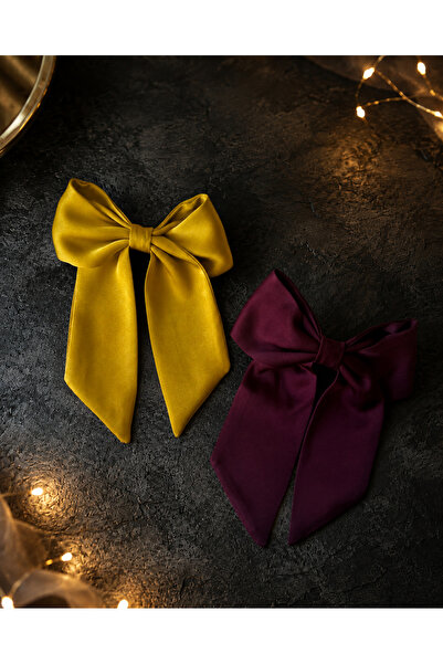 vikivin bebe Set of 2 Large Bowknot Automatic Hair Clips for Women and Childr...