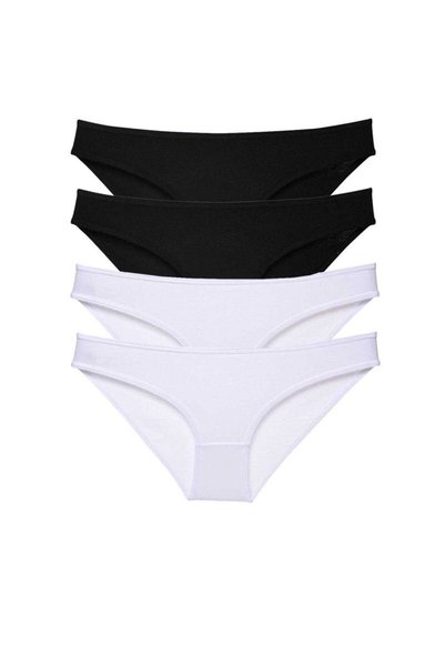 Ethab Ticaret Glb-Stl41414 4 Pieces Eco Set Lycra Women's Slip Panties Black ...
