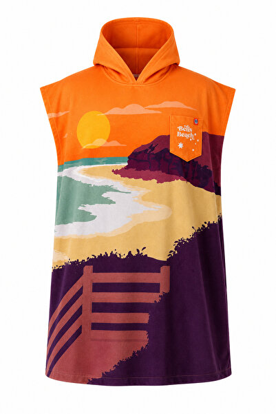 Asva Home Printed Towel Poncho, Unisex, 80X100 Oversized Beach, Pool and Afte...