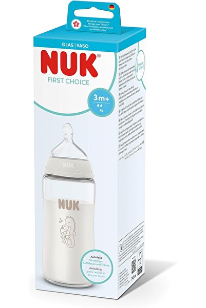 Nuk First Choice Cam Biberon, 240 ml, Denizatı