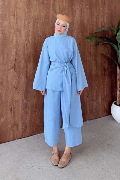 Hazamoda Korean Two-Piece Set Baby Blue