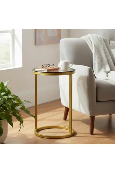 seindyan Gold Iron Round Service Tables - Elegant and Distinctive Decor